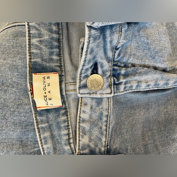 Alice Olivia RYE HIGH WAISTED DENIM SKIRT - Picture 4 of 4